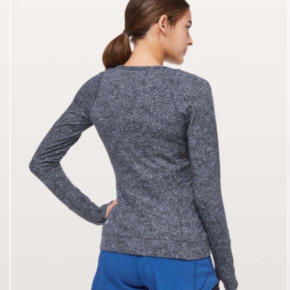 Lululemon Cypress Kiss Long Sleeve size 2 
Fusion Jacquard Black Violet Viola - Picture 3 of 14
